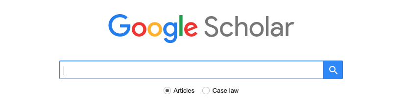 Front page of Google Scholar
